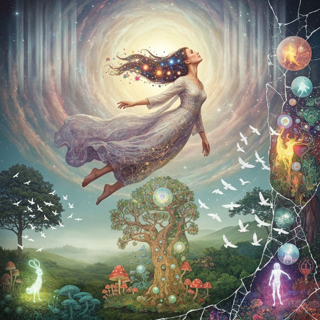 Surreal Cosmic Woman in Nebula, Bio-Artistic Network