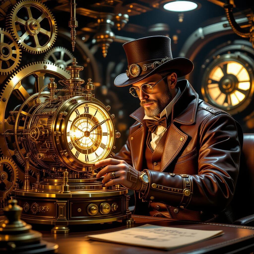 Steampunk Inventor Sets Time Machine to Future