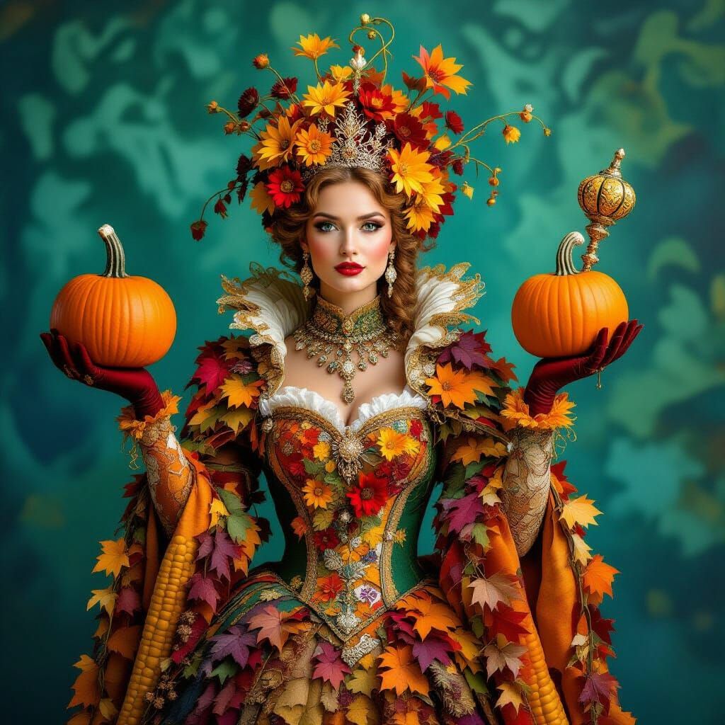 Queen of Winter Squash in Autumnal Hues