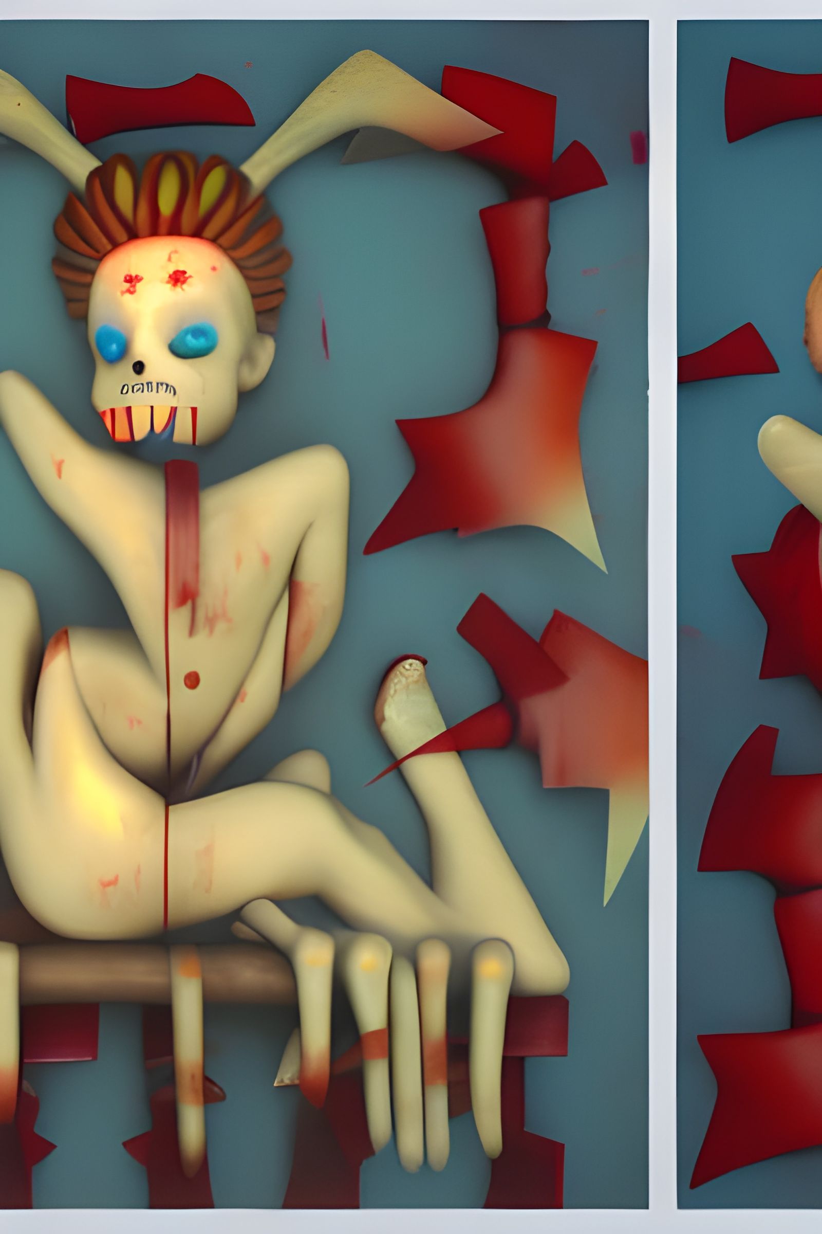 Ancient Greek Pottery Meets Pollock in Triptych