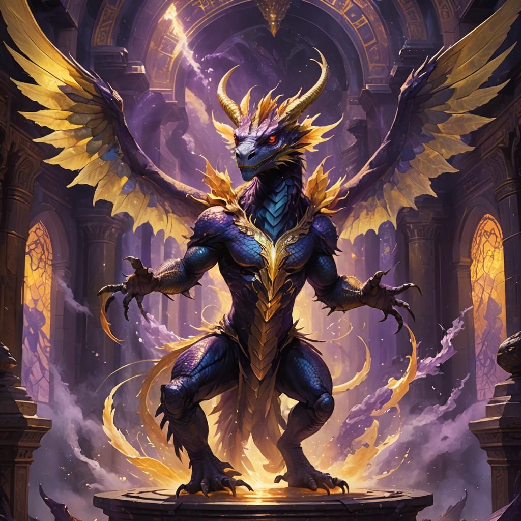 Mystical Lizard Creature in Dark Fantasy Art