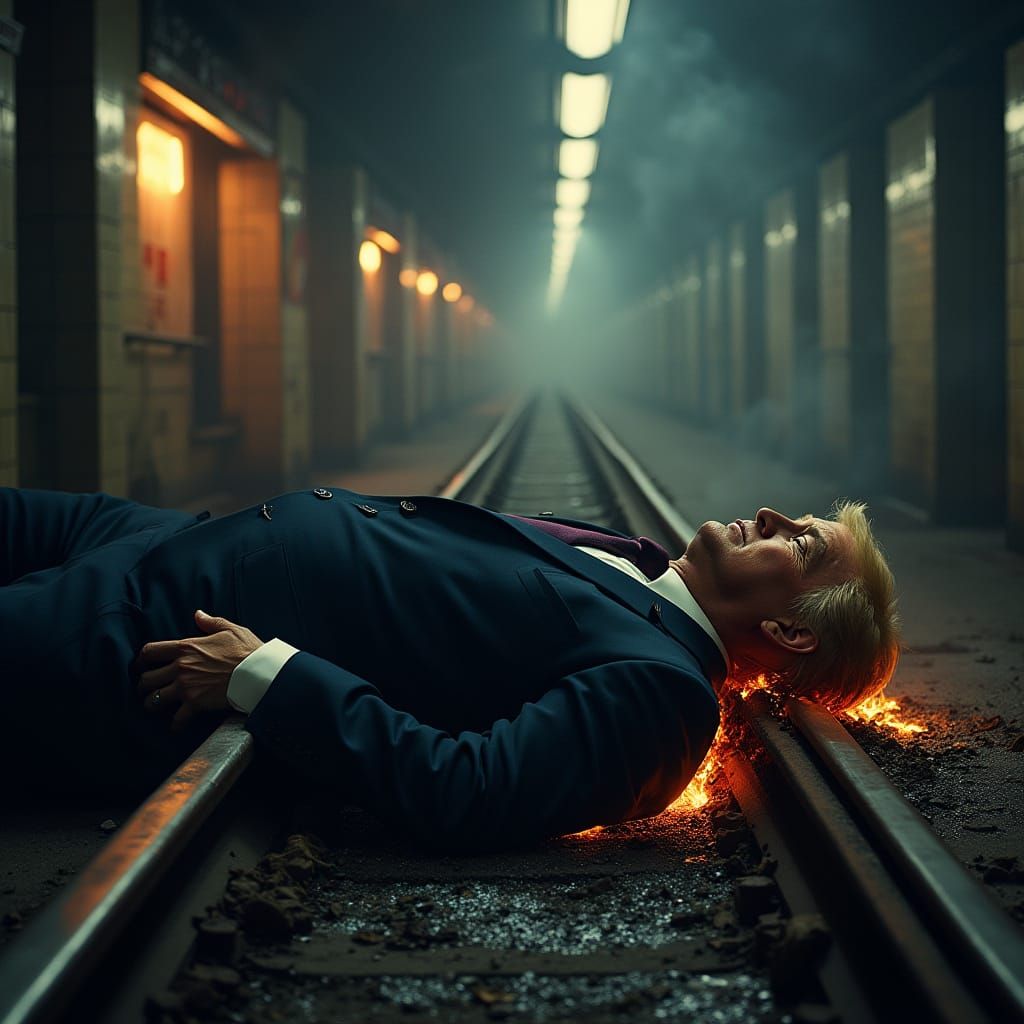 Dystopian Trump Incinerated on Third Rail