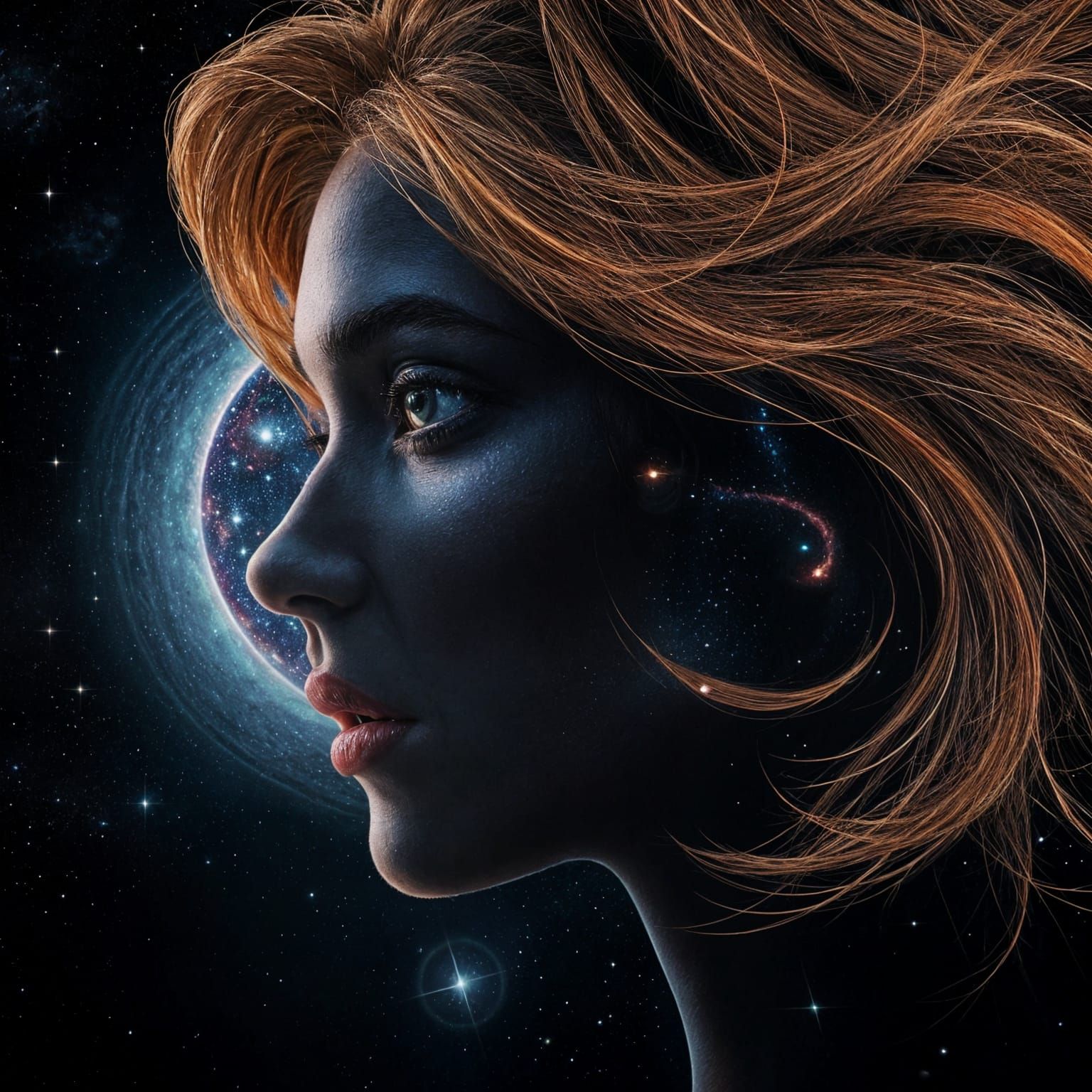 Celestial Goddess Radiates Cosmic Energy