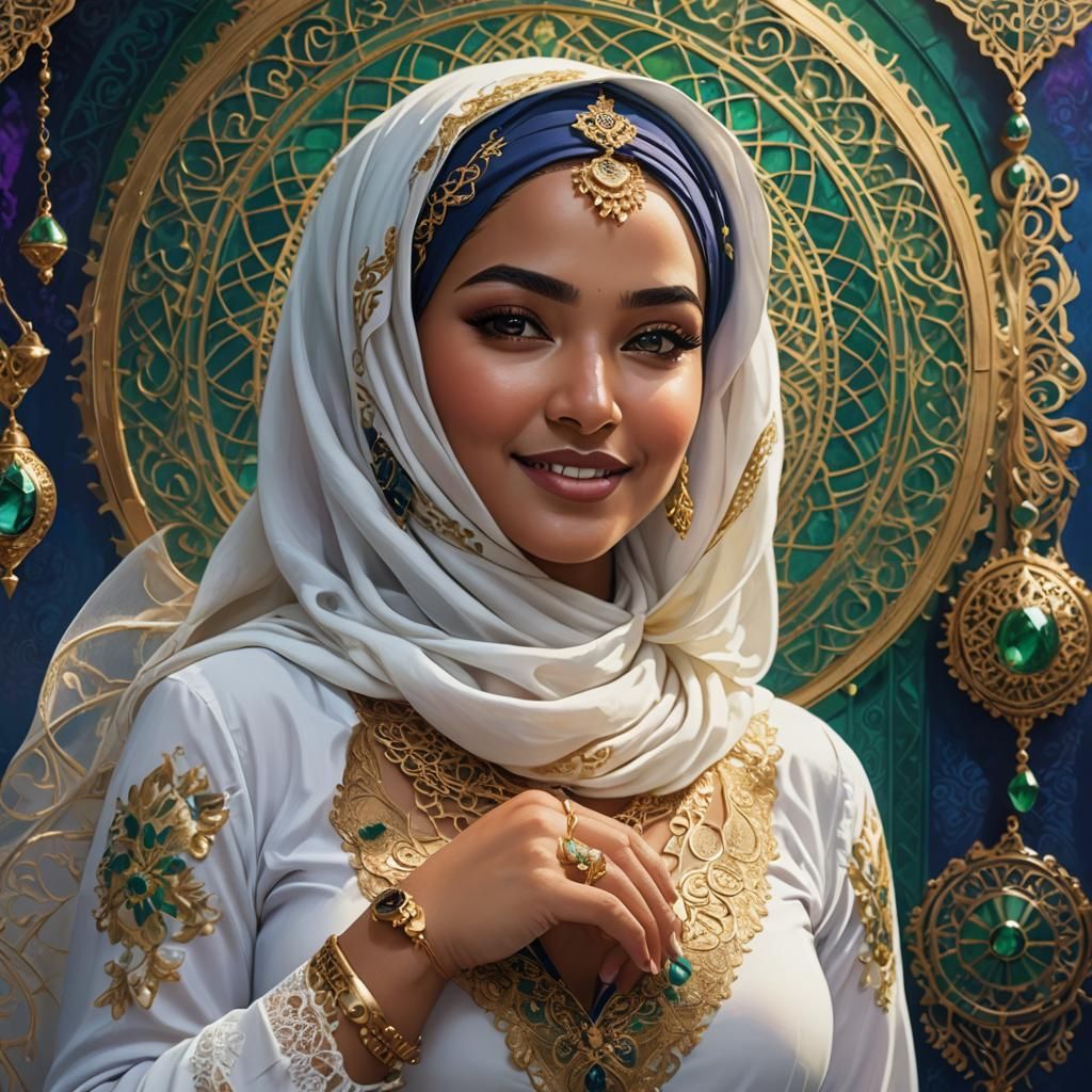 Captivating Plus-Size Woman in Golden Light