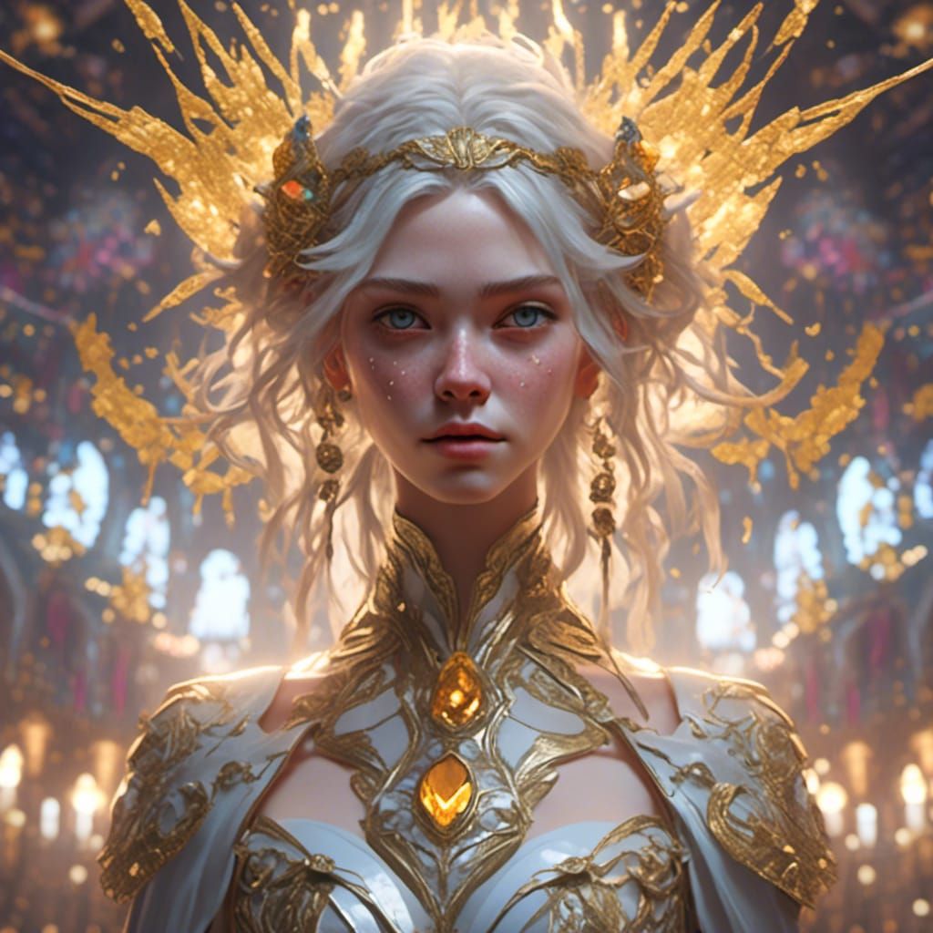 Angelic Portrait in Hyperdetailed Style