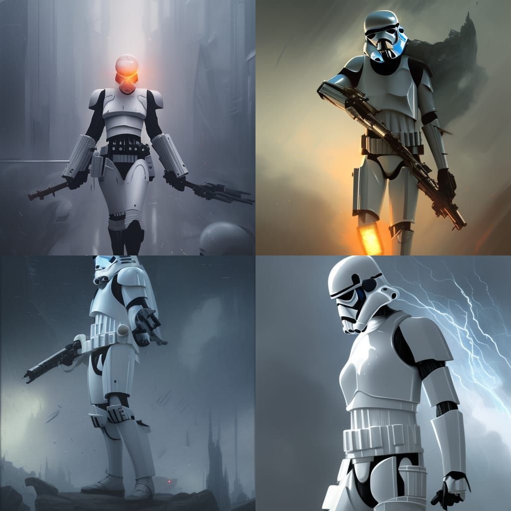 Storm Trooper in Dark Fantasy Style, 8K