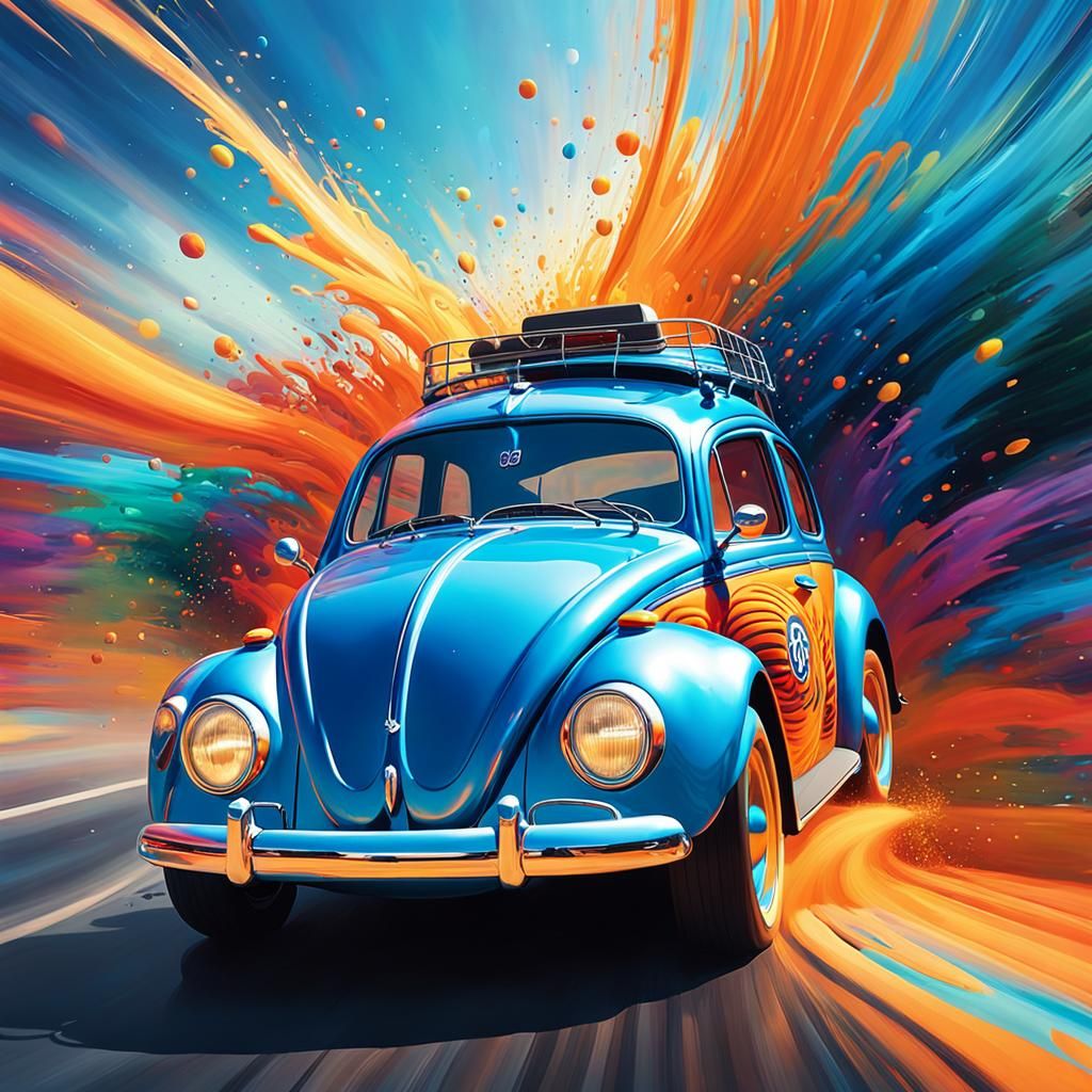 Gabriel Iglesias Morphs into VW Bug: Digital Art