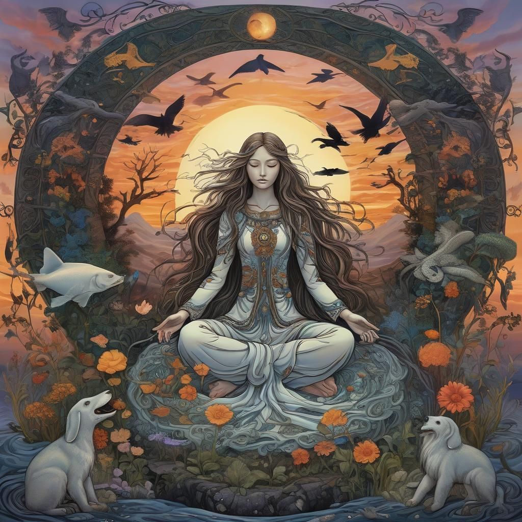 Mystical Creatures in Infinite Dreamscape