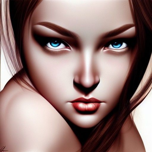 Hyperrealistic Fantasy Female Portrait