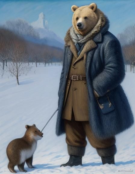 Surreal Footprints: An Oil Painting Inspired by Masters