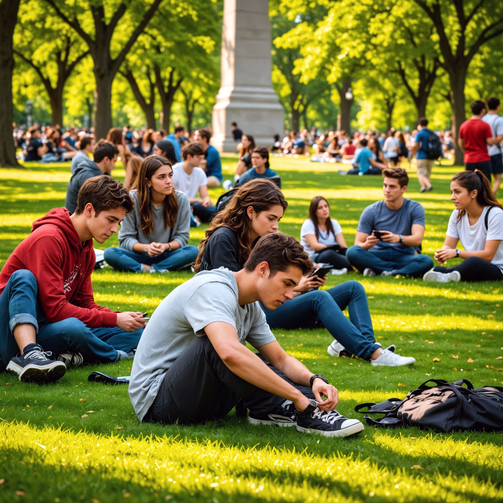 Boston Commons Scene in Vivid HDR