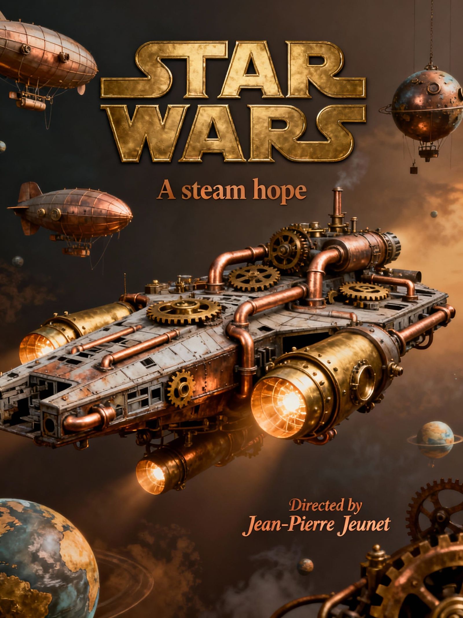 Steampunk Star Wars Movie Poster "A Steam Hope"