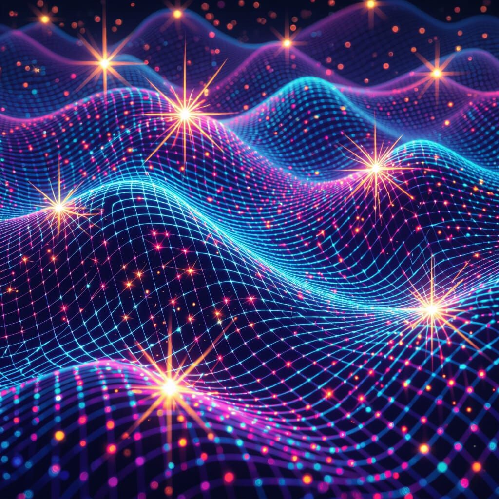 Fluorescent Crystal Sparklers in a Neon Matrix