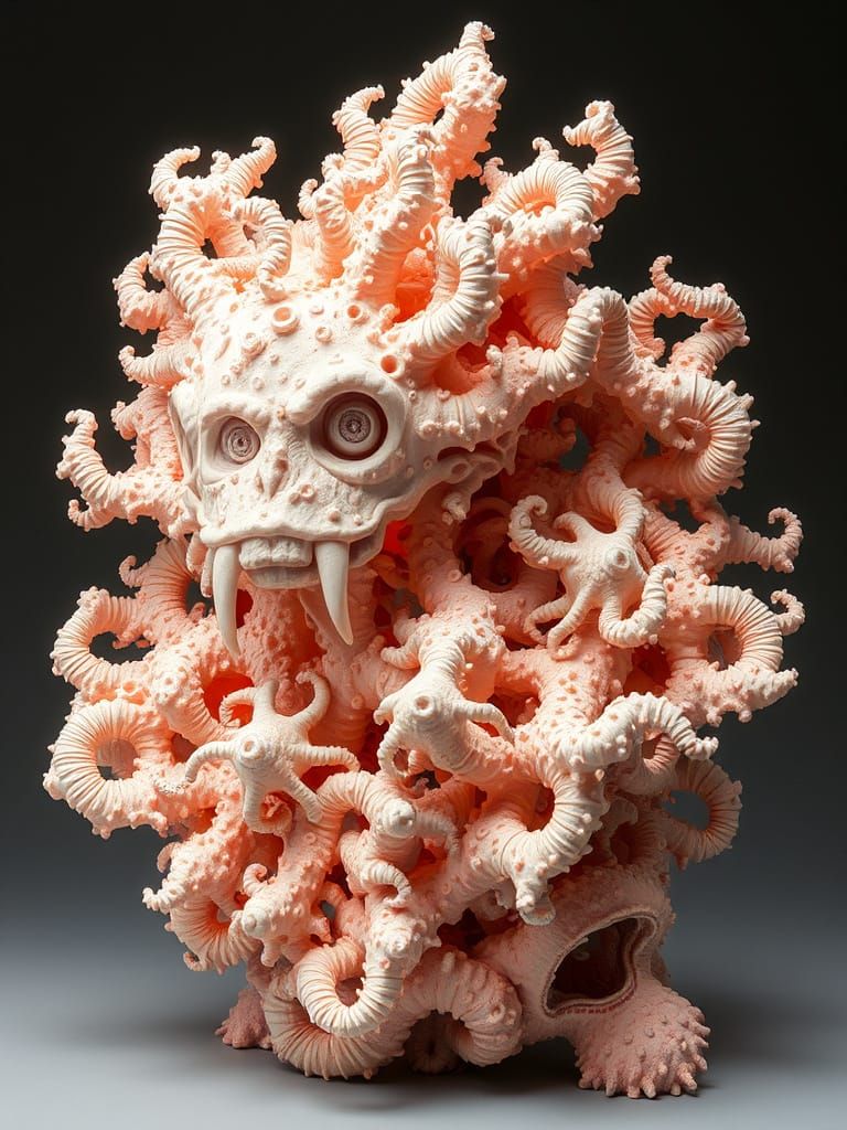 birefringent ansiotropic multibeast insane soft 3D collage s...