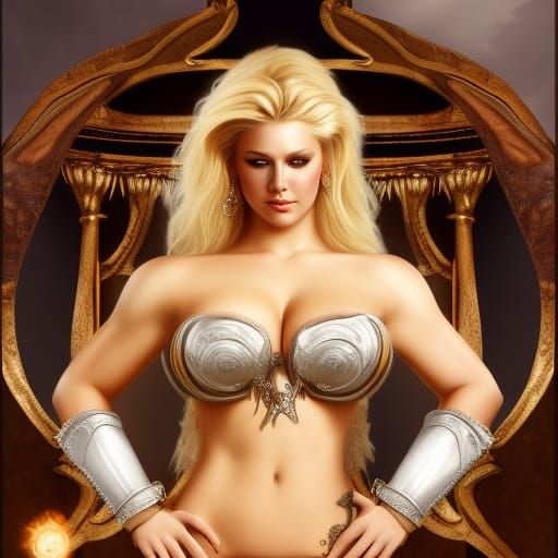 Fantasy Warrior Princess in Detailed Armor