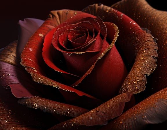 Vibrant Red Rose in Mysterious Mist