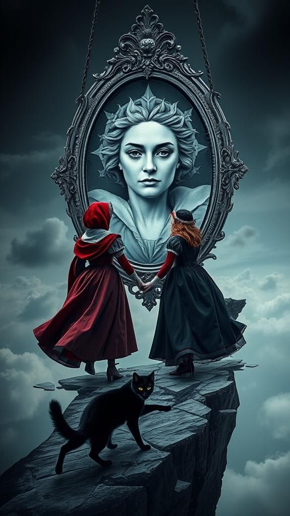 Fairy Tale Mirror Crossing in Baroque Style