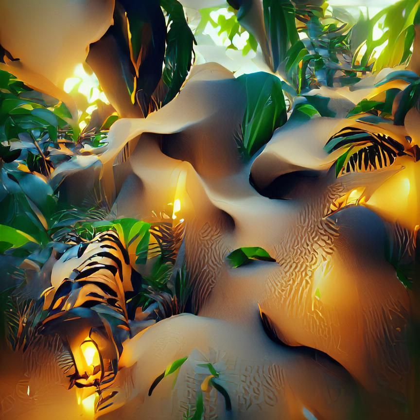 Lush Jungle Paradise in 3D Rendering