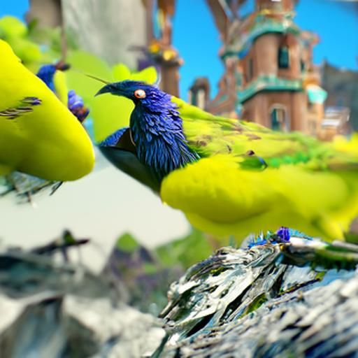 Rich Birds in Detailed Matte Painting