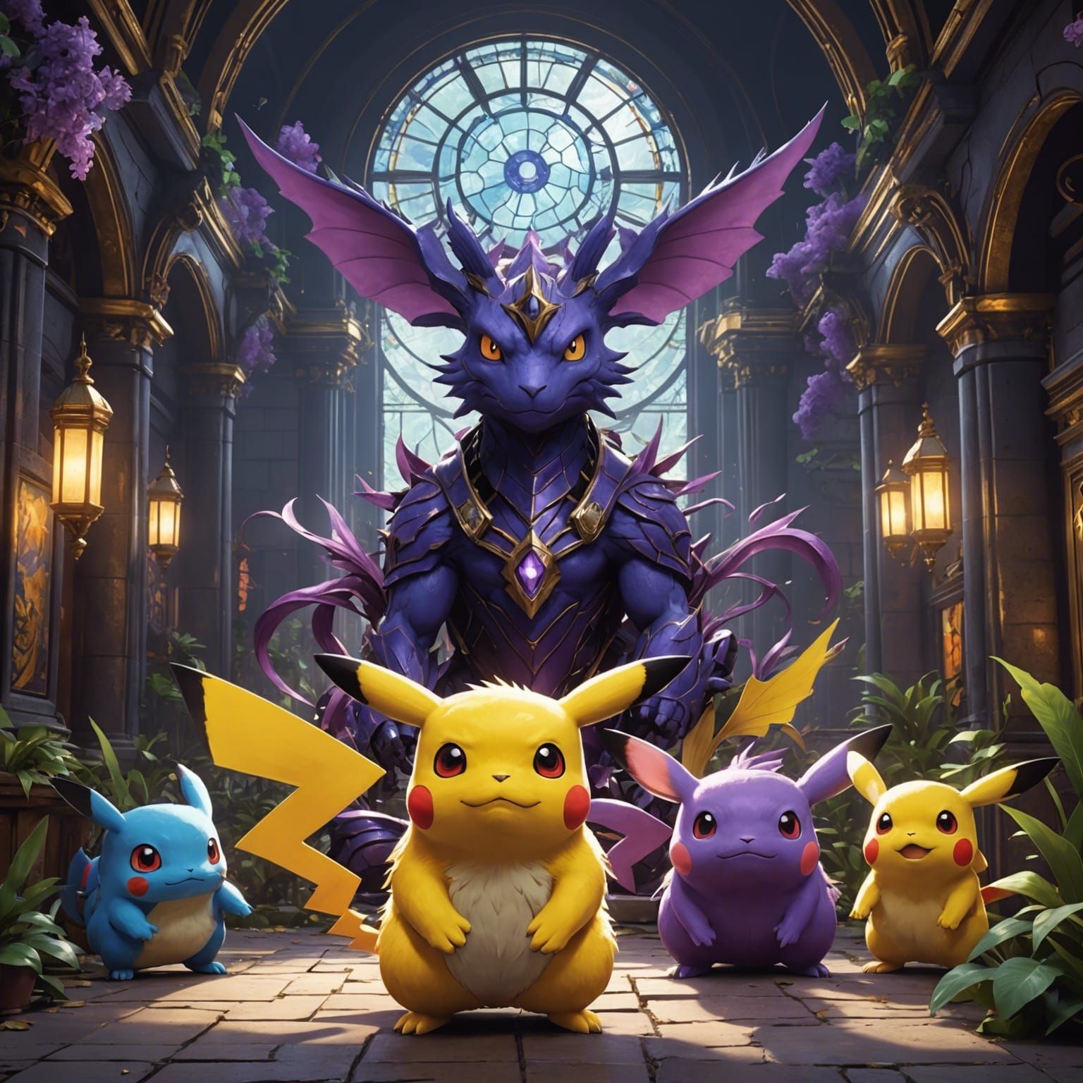 Pokemon Dark Fantasy Concept Art in 8K