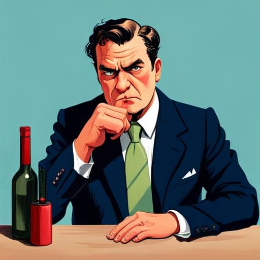 Angry Man Portrait: Intense Emotional Expression