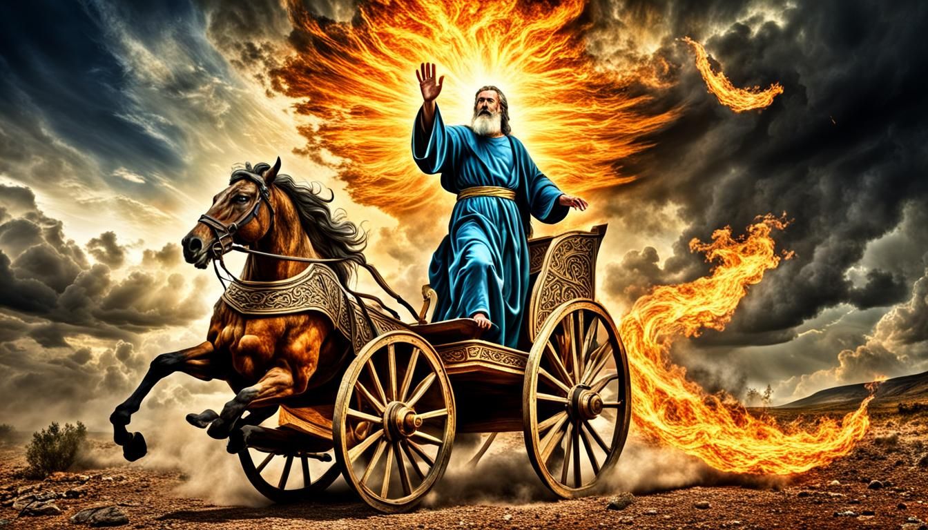 Elijah's Ascension: A Biblical Scene in HDR