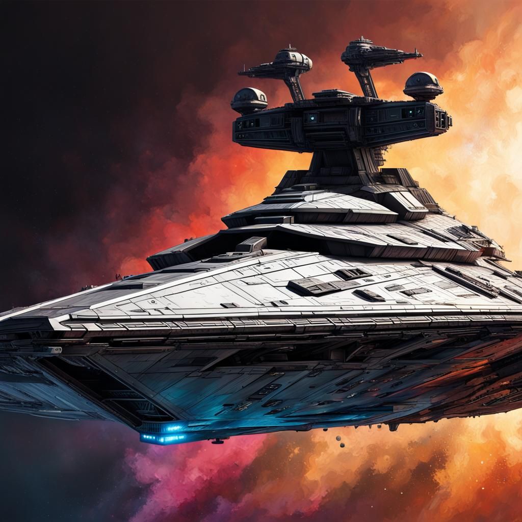 AtomPunk Star Destroyer in Hyperrealistic Concept Art