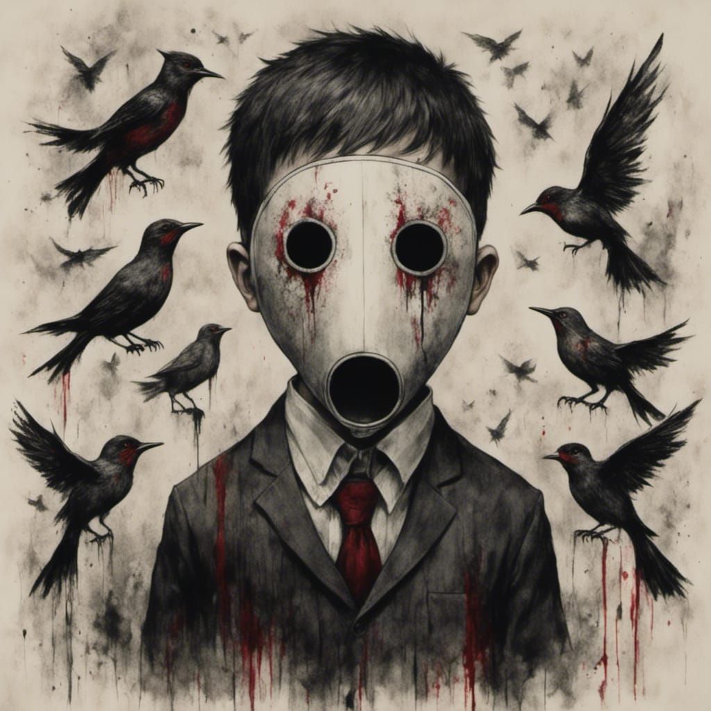 Abstract AI-Generated Mask with Dreamlike Qualities