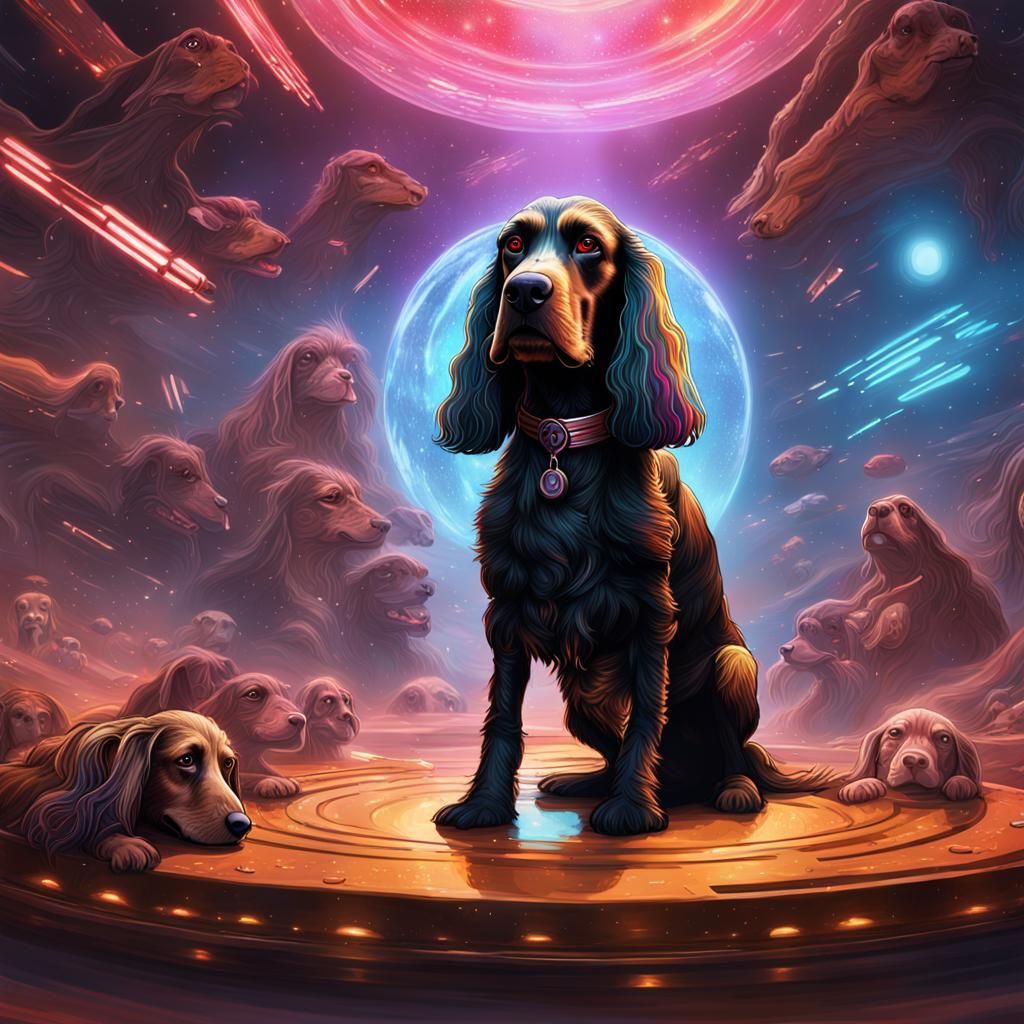 Jar Jar Binks as Cocker Spaniel in 3D