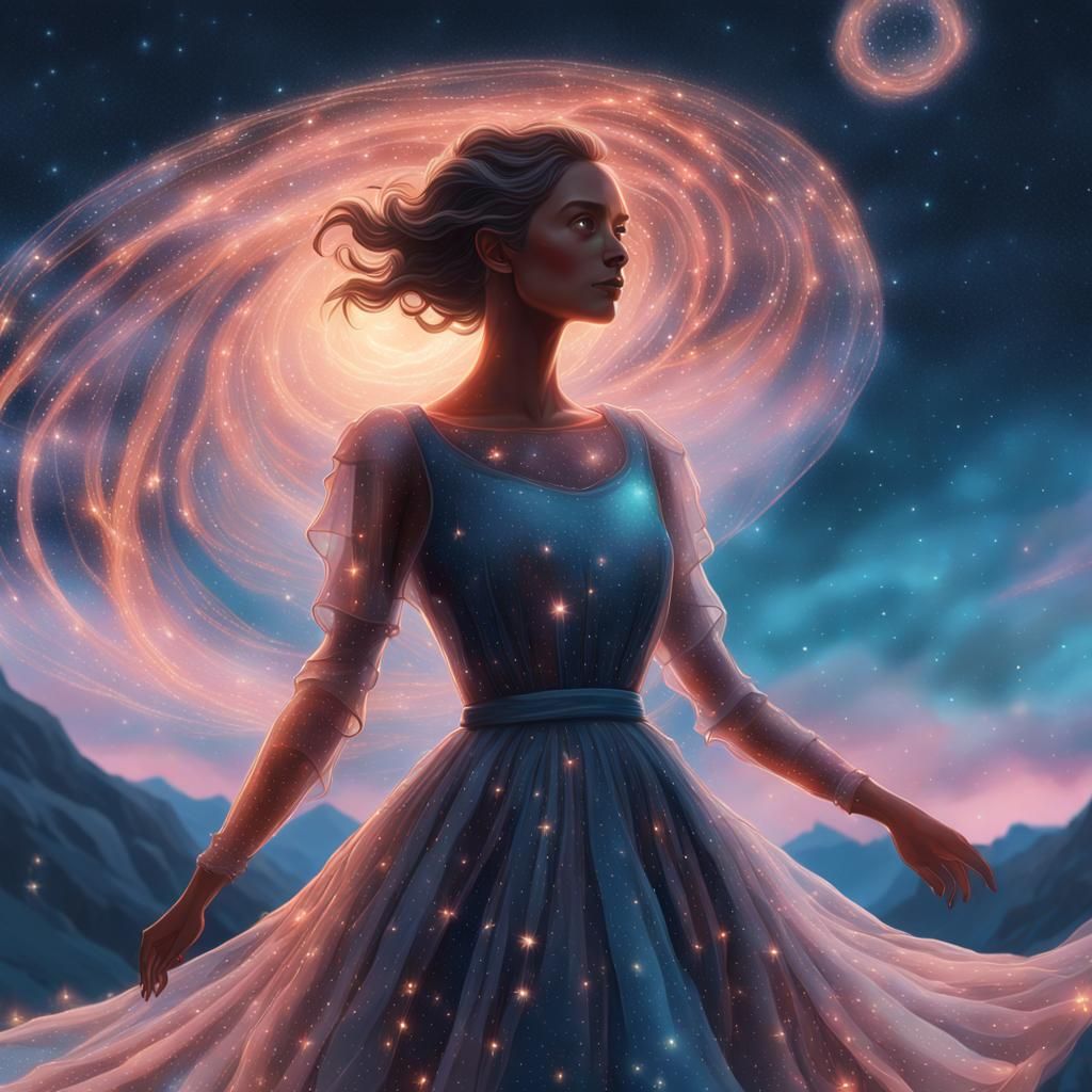 Dress Made of Stars: Sci-Fi Fashion Concept Art
