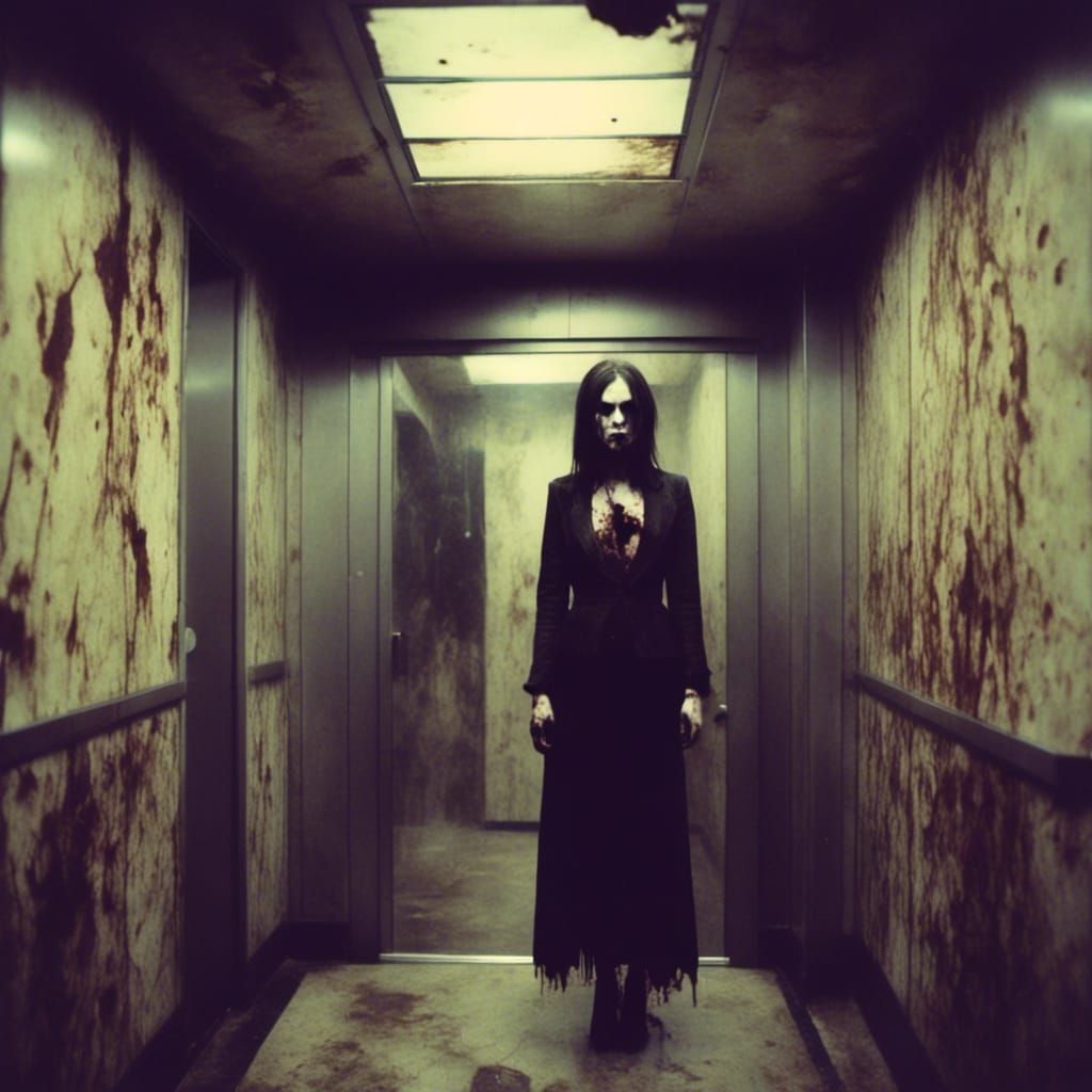 Macabre Goth Woman's Anger Caught on CCTV