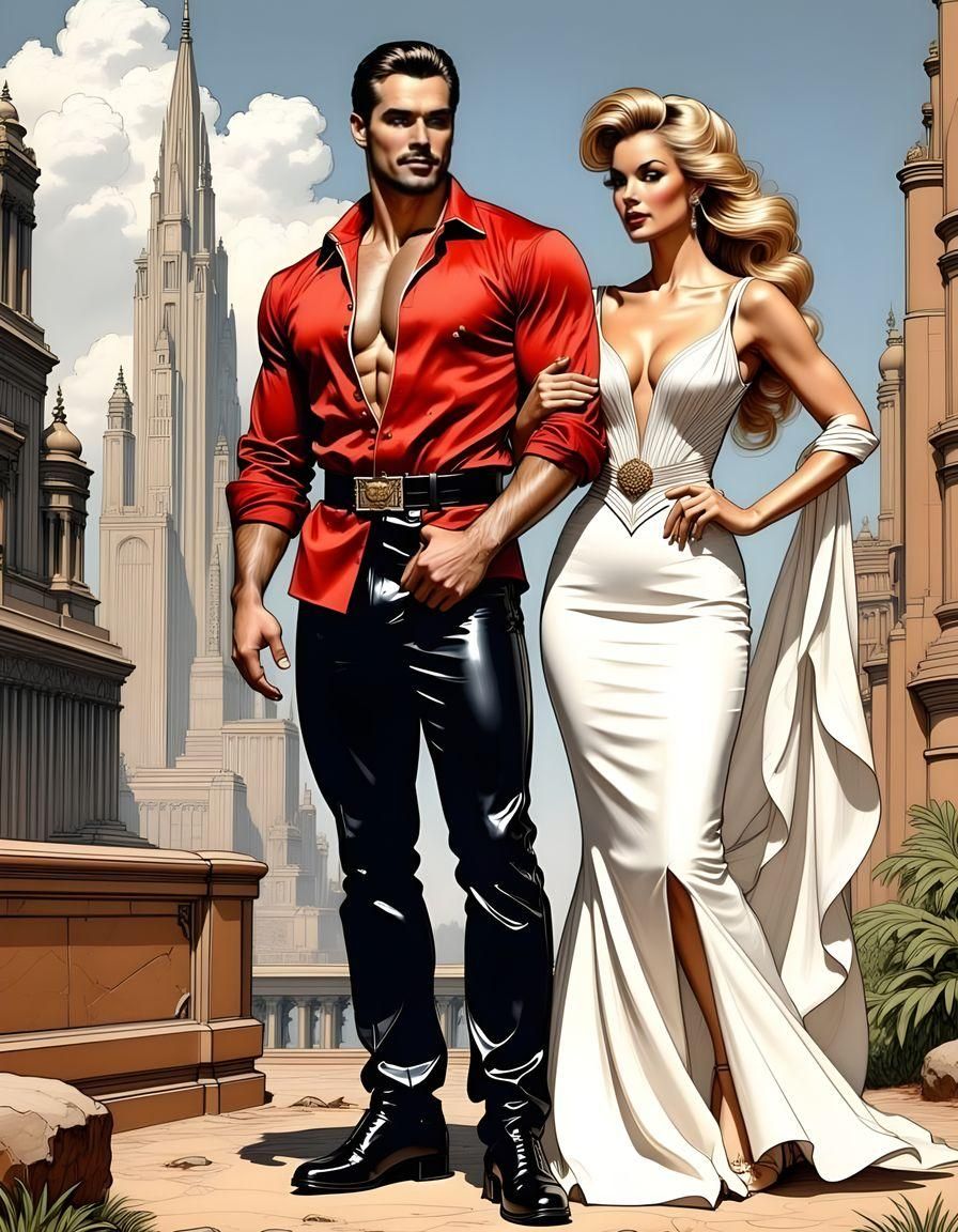 Flash Gordon and Dale Arden: Vintage Comic Art