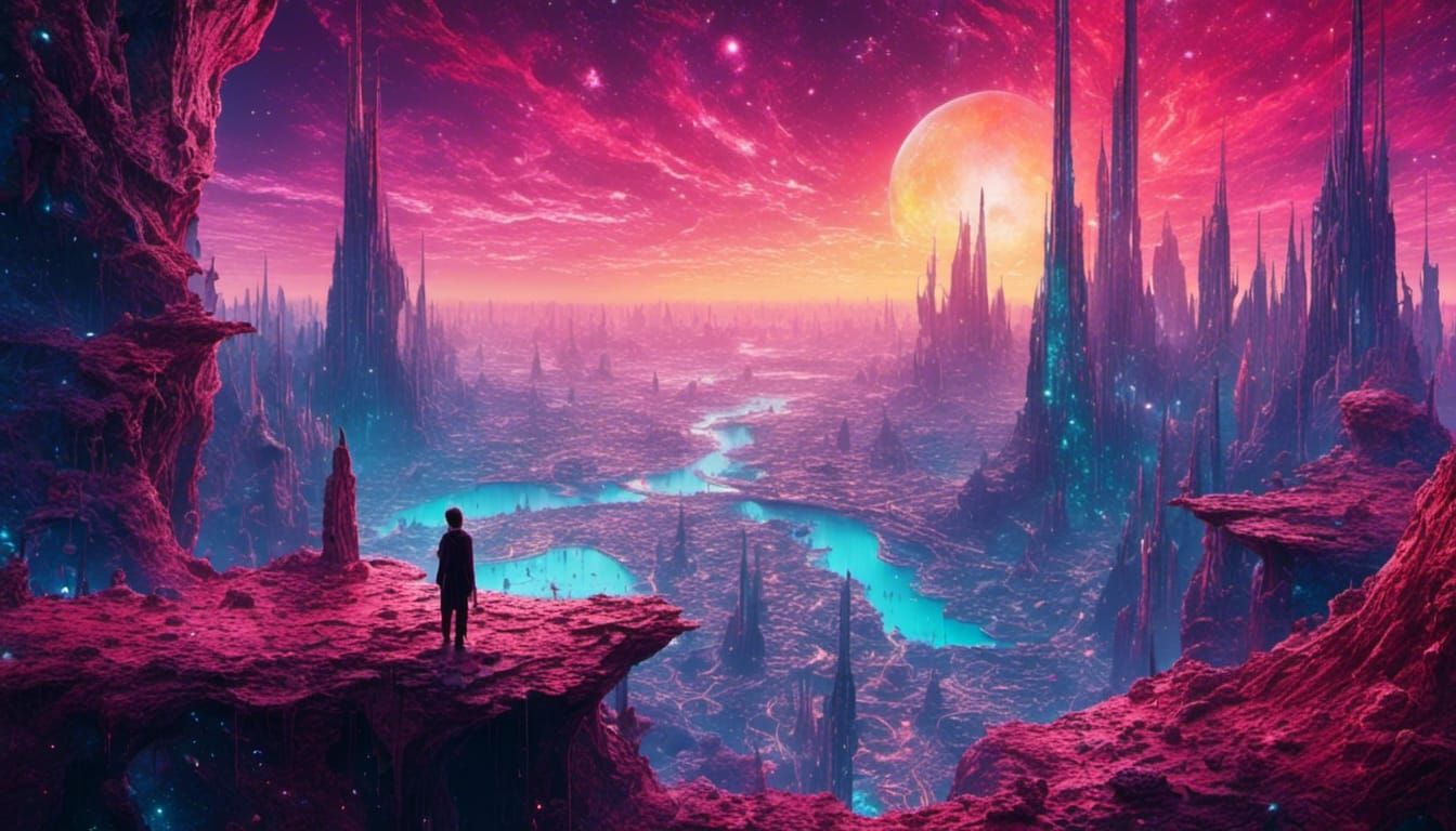 Surreal Alien Cityscape Panorama