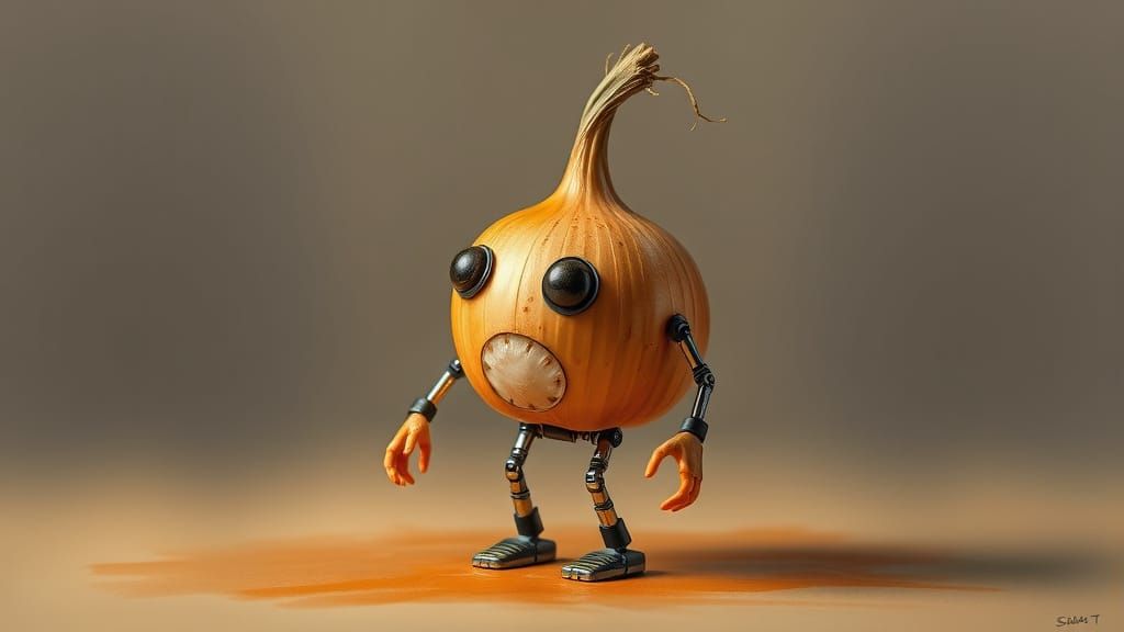 Abstract Robot Tomato Art