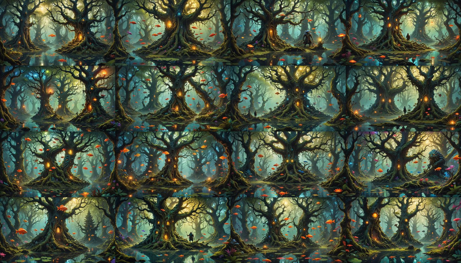 Magical Tree Guardians in Ghost Forest