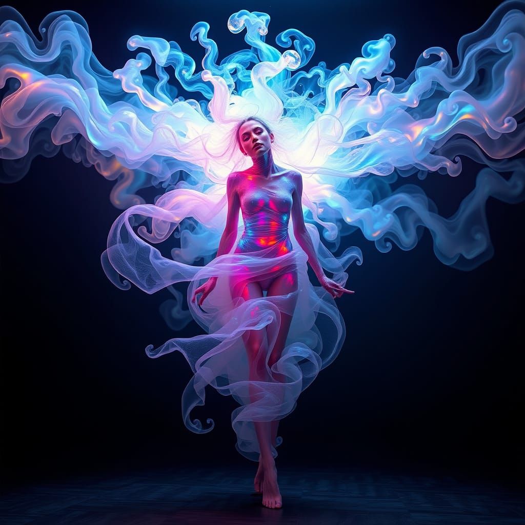 Surreal Metamorphosis in Cosmic Swirls