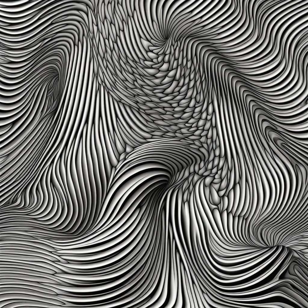 Abstract Laces Fractal with Zentangle Elements