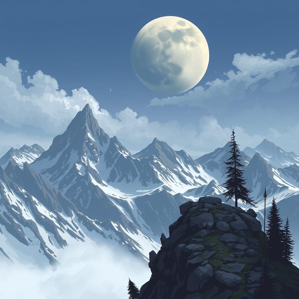 Ethereal Mountain Sage of Ancient Lore