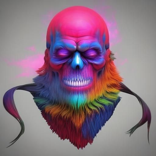 Surreal Scary Face Induces Awe