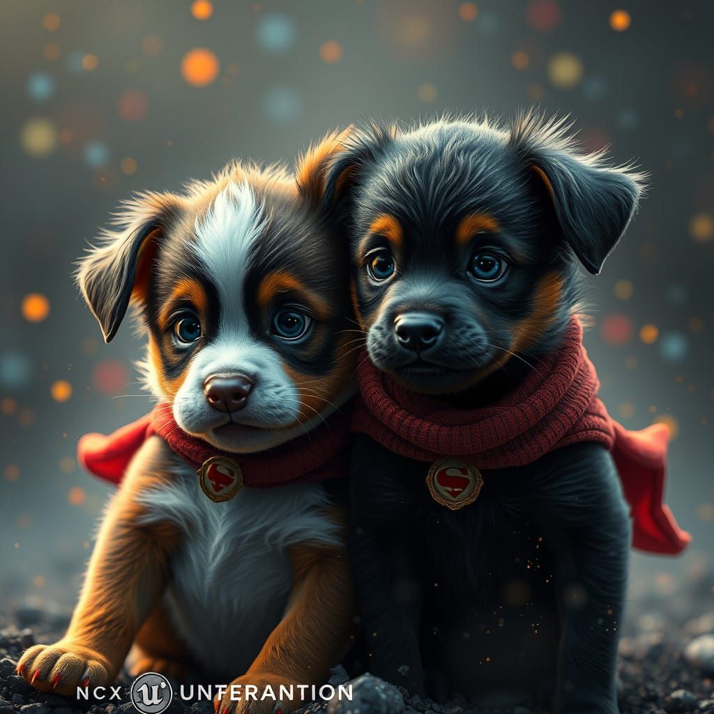 Fantastical Holiday Scene in Vibrant Colors