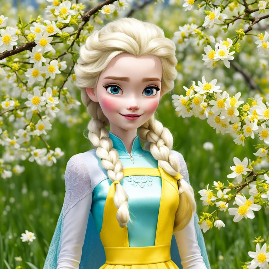 Elsa in Yellow: A Spring Day