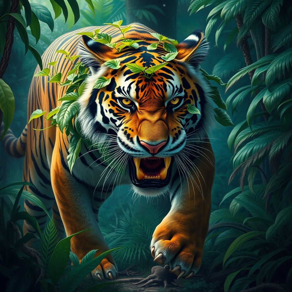 Sabre-Toothed Tiger in Paraguay Rainforest