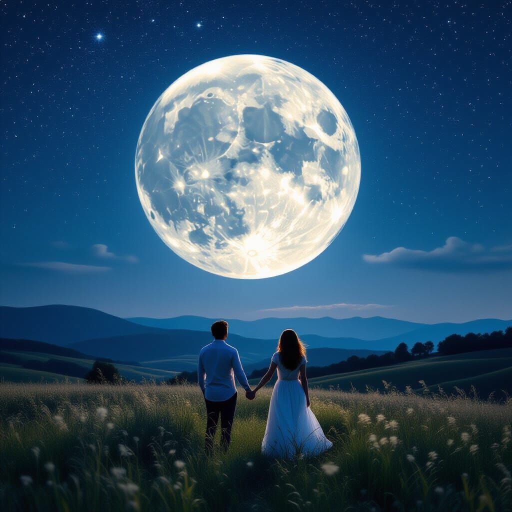 Moonlit Darkness: Simple AI Nightscape