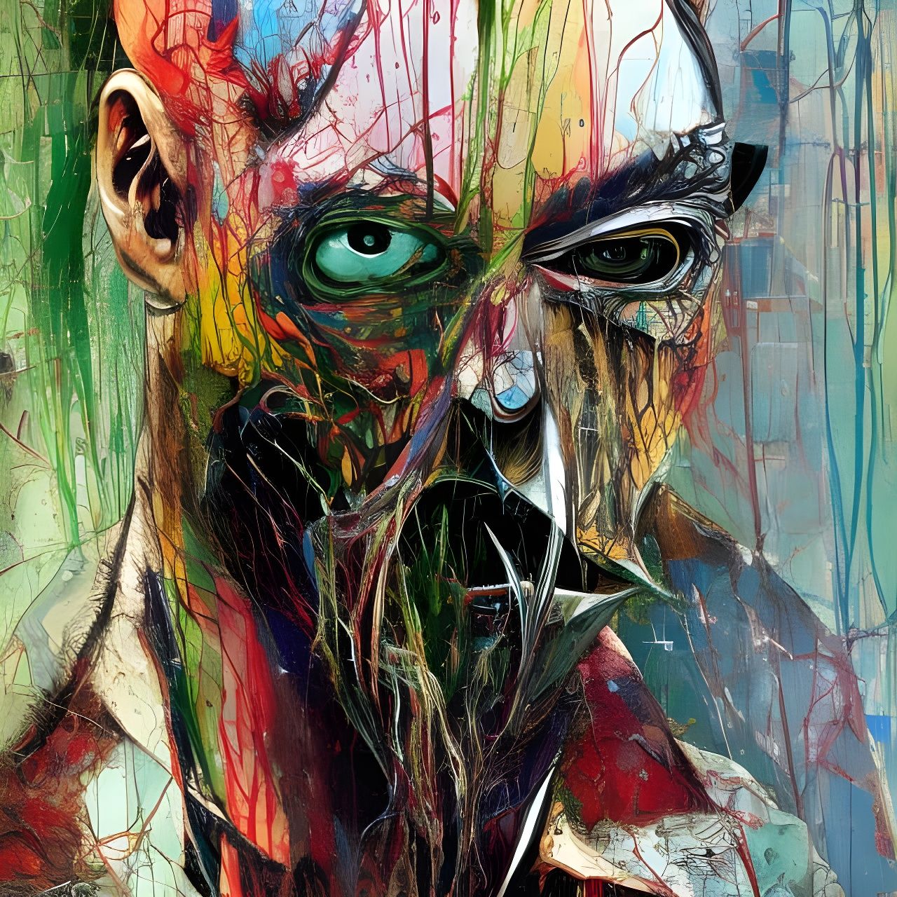 Spawn Portrait in Expressionist Impasto Style