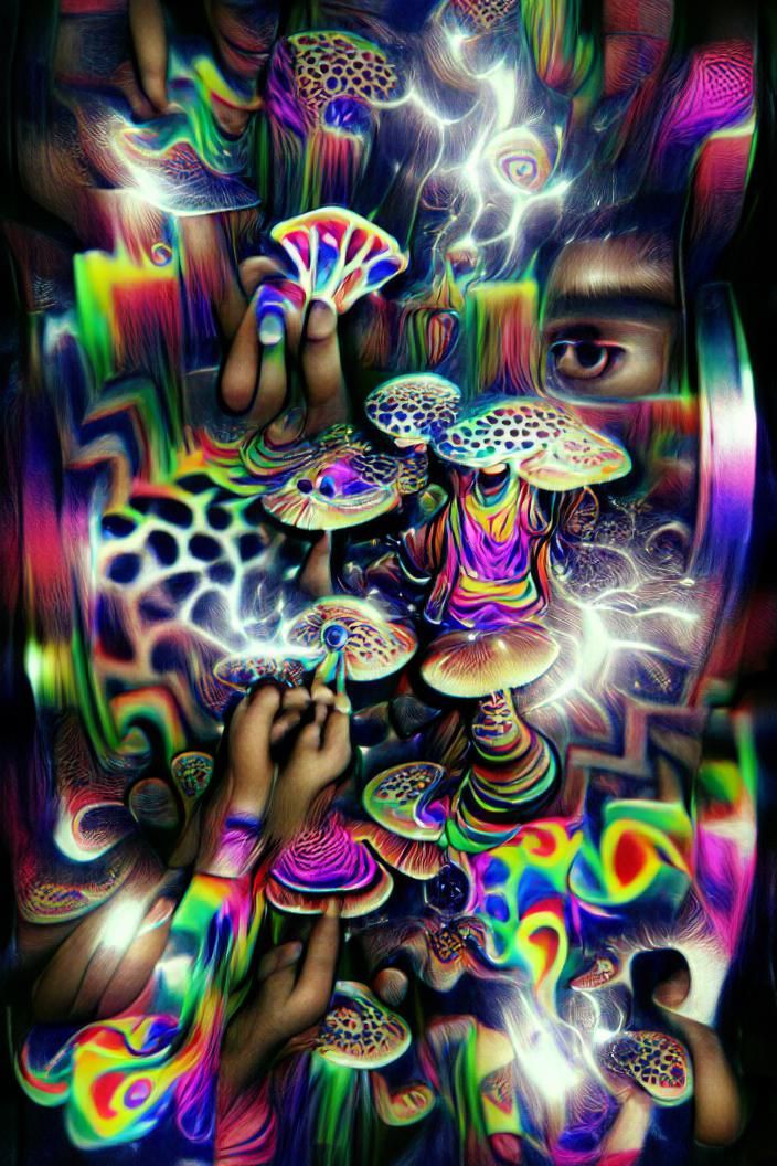 Psychedelic Magic: A Vibrant AI-Generated Image