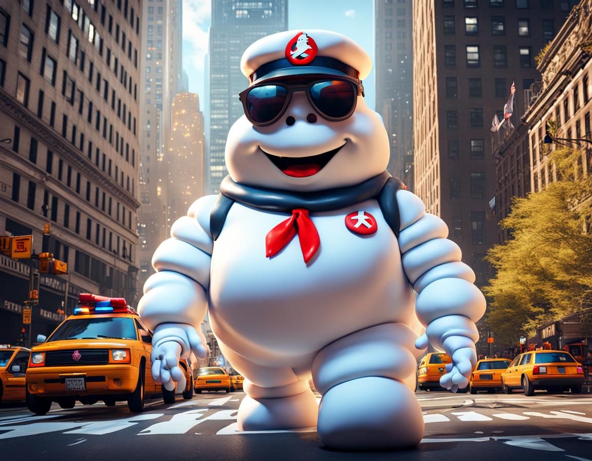 Stay-Puft Marshmallow Man Strides Through New York