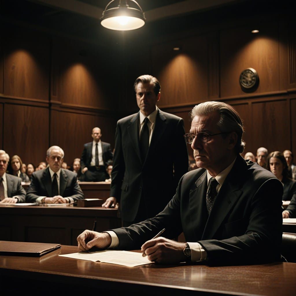 Cinematic Courtroom Drama: Jury Foreman Reads Verdict