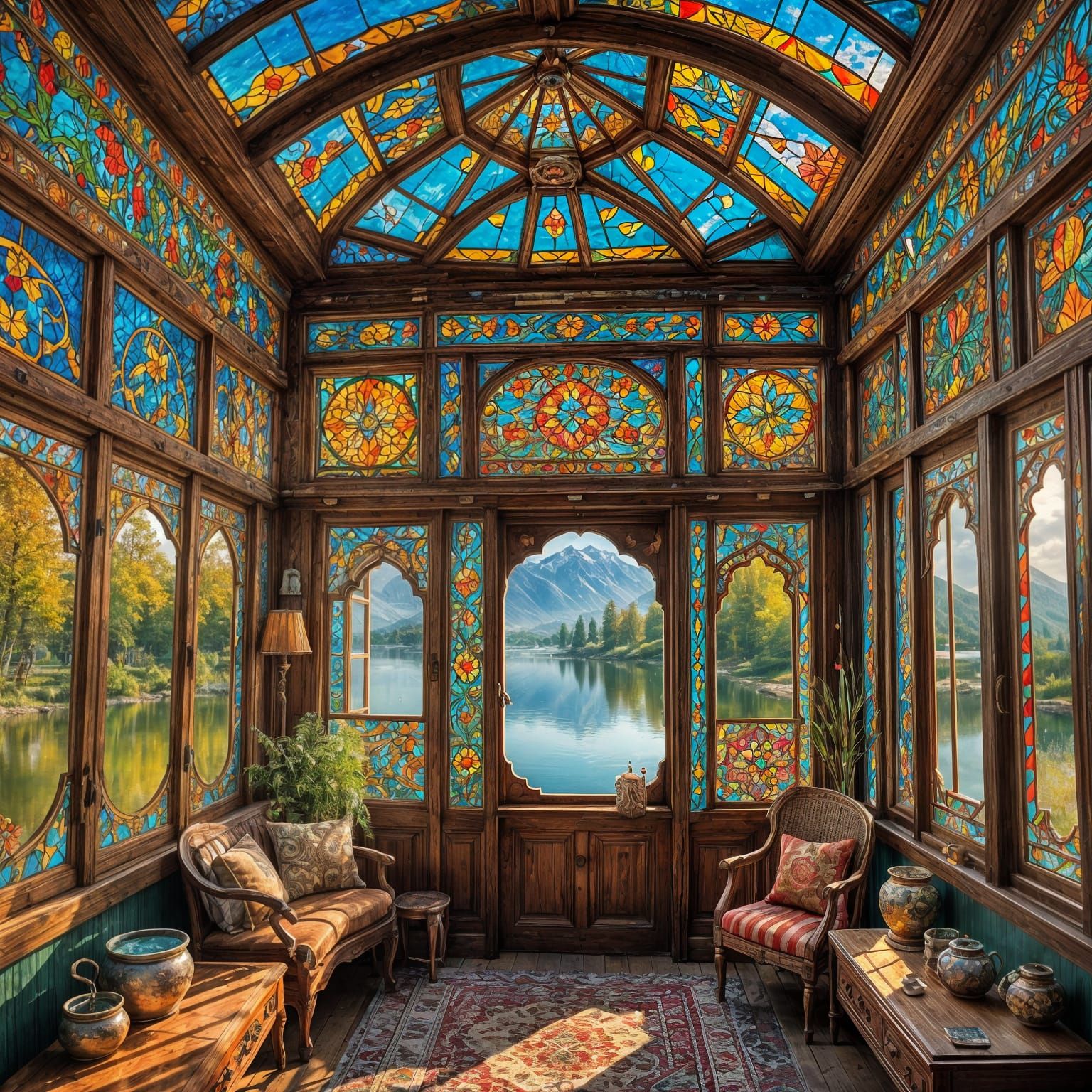 cozy Kashmiri houseboat trip