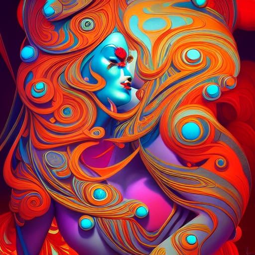 Opulent Fantasy Art in Thick Oil Style