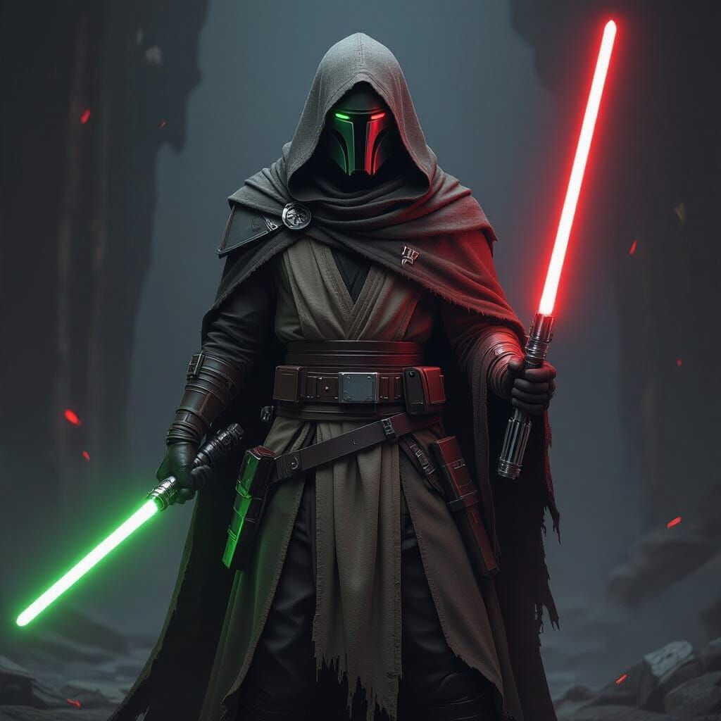 Jedi-Sith Hybrid Riven with Lightsabers